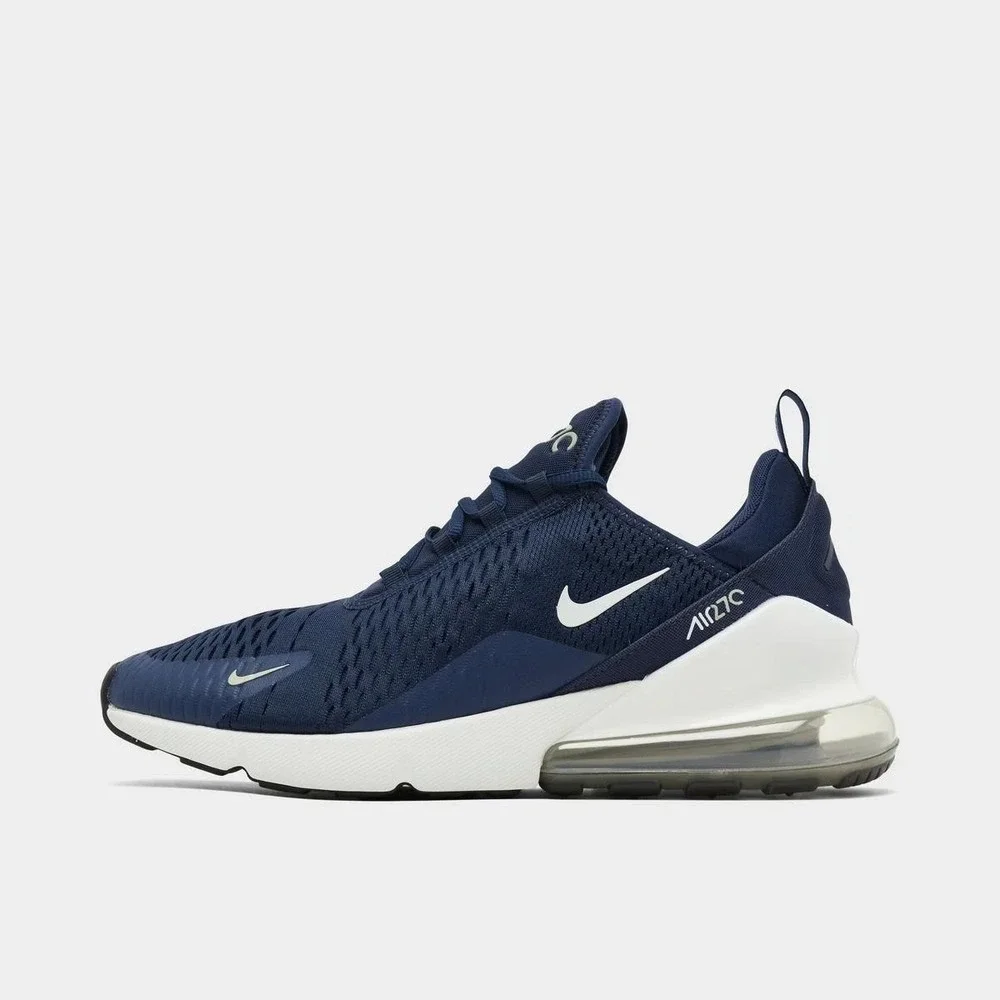 Men's 9-Nike Air Max 270 Midnight Navy Blue White Shoes Sneakers AH8050-406  NEW